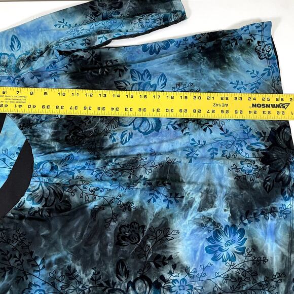 SERE NADE NY Womens XL Whimsygoth Burned Velvet Contrast V Neck 3/4 Sleeve - Picture 6 of 8